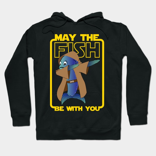 May the Fish be with You Hoodie by PEHardy Design